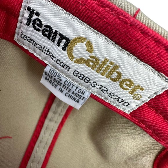 Team Caliber Greg Biffle #16 Grainger Racing Adjustable Baseball Cap Hat Tan Red - Picture 11 of 14